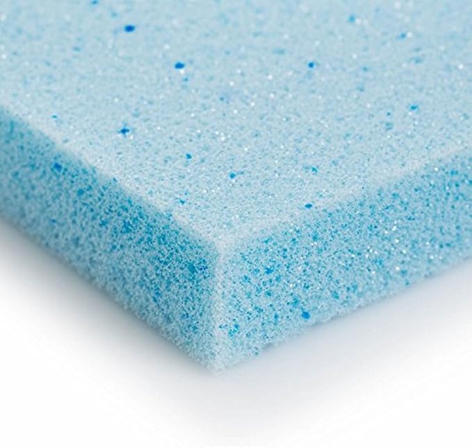 FoamRush 2"x 24" x 24" Gel Cooling Memory Square Foam Cushion, Upholstery Foam - Image 3