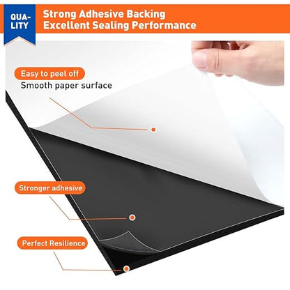 MAGZO 20Pcs Adhesive Foam Padding 1/16 in Thick X 6 in X 6 in, Closed Cell Foam - Image 3