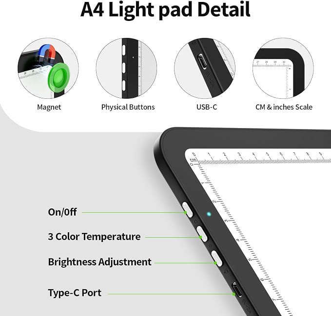 Zocelight Rechargeable A4 Tracing Light Box - Image 8