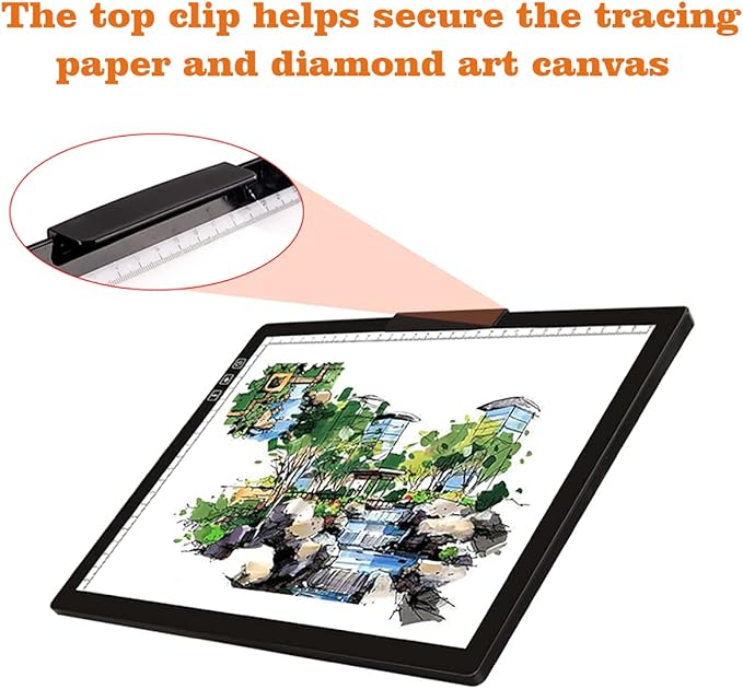 Wireless Rechargeable A4 LED Light Pad w/Built-in Riser Stands, 6 Levels of - Image 4