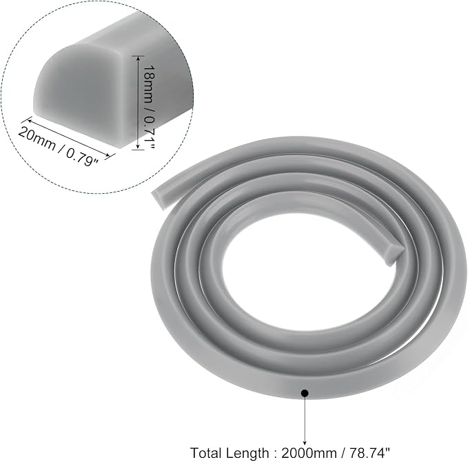 uxcell Flexible Molding Trim, 79 Inch Flexible Quarter Round Molding Silicone - Image 2
