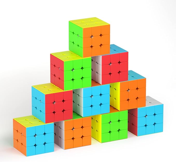 Full Size 3x3x3 Speed Cube Set, 2.2in Puzzle Party Favors Toy Stickerless Magic by Vdealen