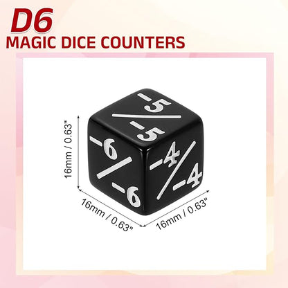 uxcell 24Pcs Magic Dice Counters, Acrylic D6 Life Token Dice Set - Image 2