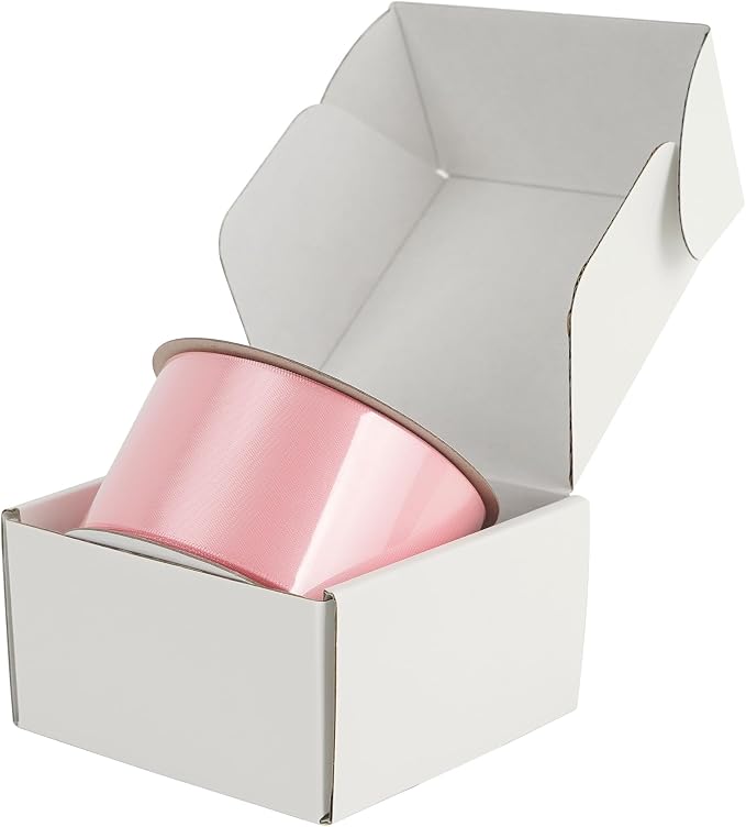 HUIHUANG Pink Satin Ribbon 2 inch Wide Double Faced Satin Ribbon Pink Ribbon - Image 8