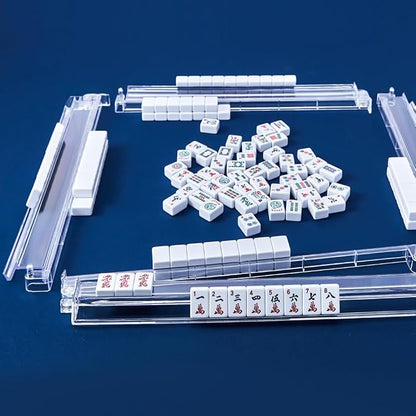 Mahjong Racks with Pushers, Enhanced Mah Jongg Tile Holders Set of 4 with 3 - Image 7
