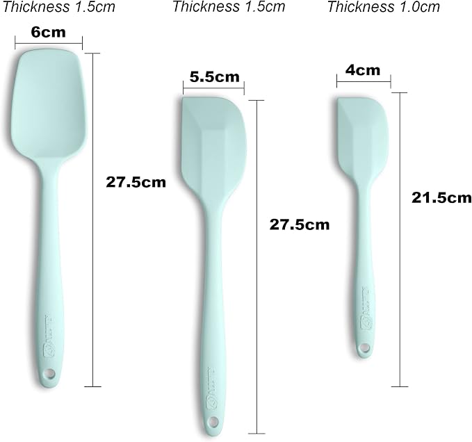 Silicone Spatula 3-piece Set, Ergonomic Handle High Heat-Resistant Spatulas - Image 2