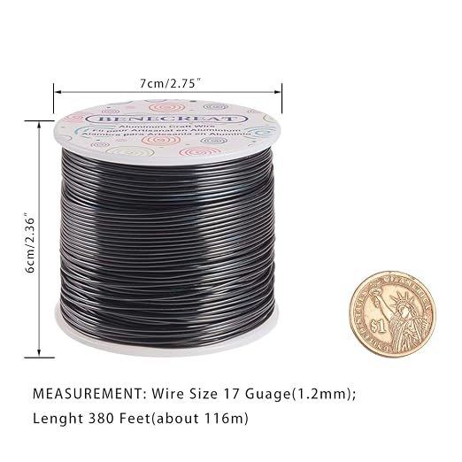 BENECREAT 12 17 18 Gauge Aluminum Wire Anodized Jewelry Craft Making Beading - Image 2