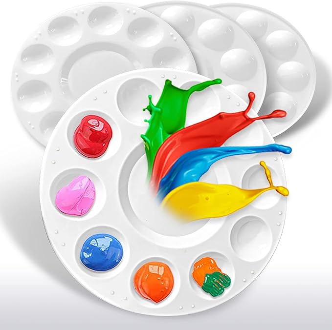 Hulameda 4ps-Paint Tray Palettes, Paint Pallet, Paint Holder, Plastic Palette by Hulameda