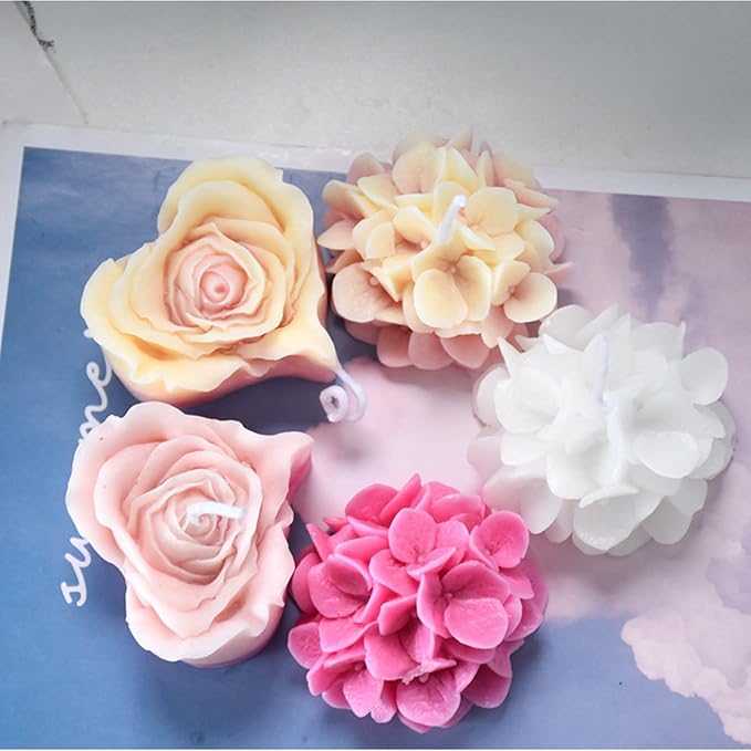 Hydrangea Flower Candle Soap Silicone Mold Fondant Chocolate Candy Cake - Image 7