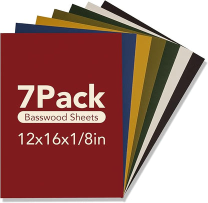 ROBOTIME 7-Pack Double-Sided Colored 1/8" Plywood Sheets by ROBOTIMEBuildingThingstoLife