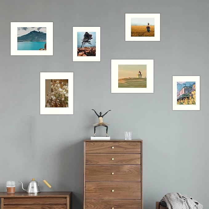 HOTUO 10 Pack 5x7 White Picture Mats, 4 Ply Thickness Frame Mattes - Image 4
