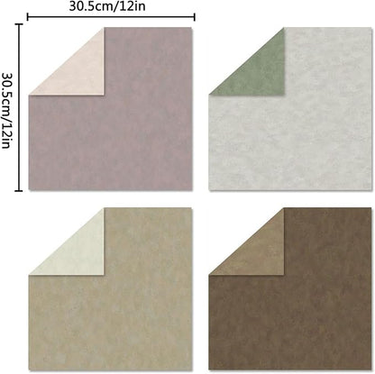 Scrapbook Paper 12x12 Solid Colors, 24 Sheets Earth Tones Crafting Papers - Image 2