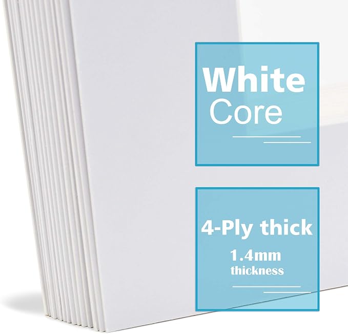 Egofine 8x8 White Picture Mats, Frame Mattes - Image 3