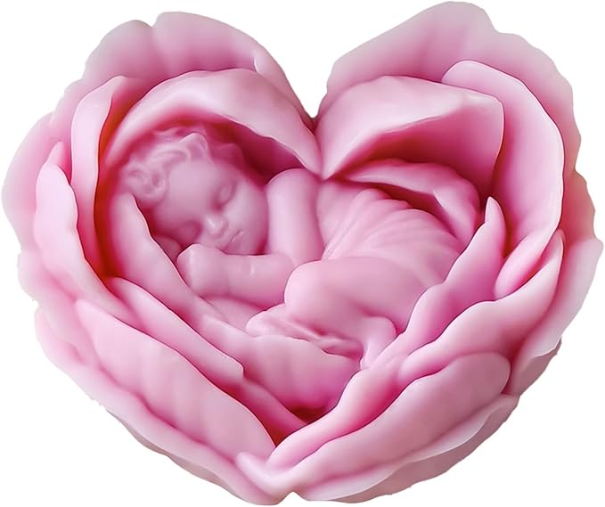 Heart Rose Flower Succulent Candle Mold - Image 2