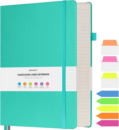 Lined Notebook Journal for Women Men, B5 College Ruled Notebook, 312 Numbered by OFFIGIFT