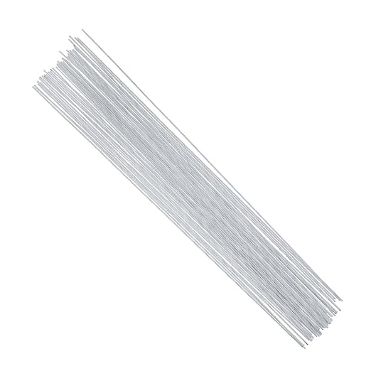 DECORA 18 Gauge White Floral Stem Wire 16 inch, 50/Package by DECORA