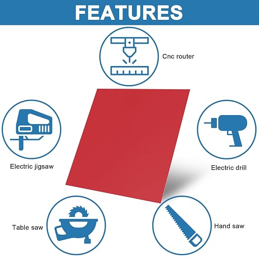 Anodized Aluminum Sheet Metal 12 x 1/32 Inch Red Plates Engraving Blanks - Image 2