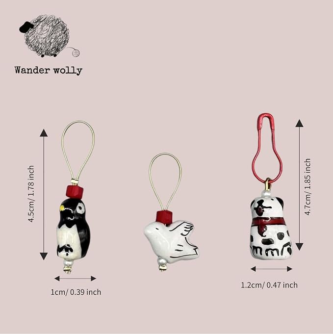 Wander wolly Handmade Animal Stitch Markers - Image 3