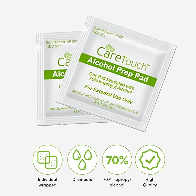 Care Touch 100-Pack Alcohol Wipes - Image 5