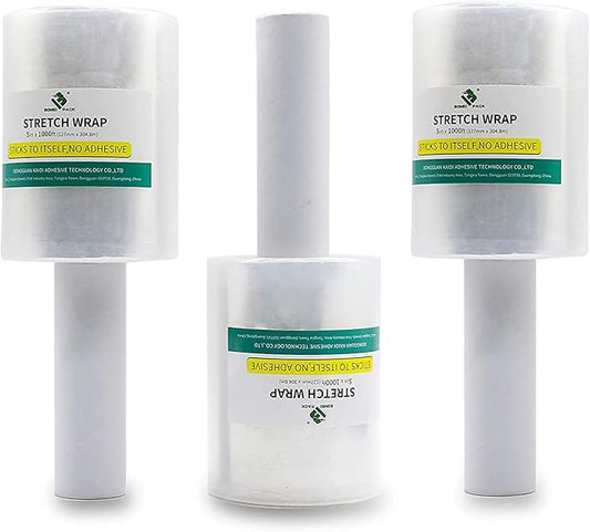 BOMEI PACK Industrial Mini Clear Stretch Wrap by BOMEIPACK