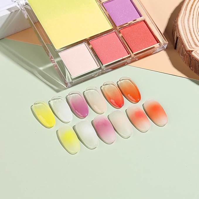 7 Colors Solid Fluorescent Neon Pigment Powder Set Gradient Iridescent Rainbow - Image 3