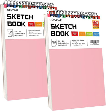 Art Supply Set - Sketching & Drawing Kit, Sketchbook Art Paper by Soucolor