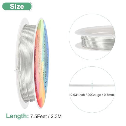 0.8 mm/20 Gauge Copper Wire for Jewelry Making, 7.5FT Copper Beading Craft Wire - Image 3