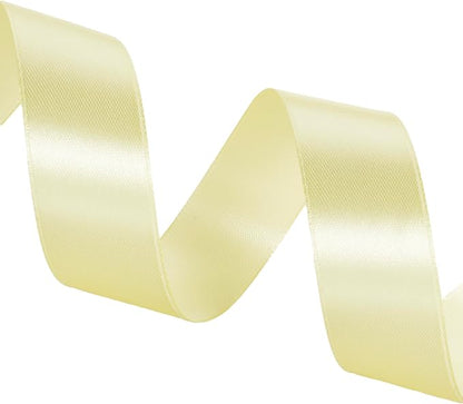 1 Inch Baby Maize Solid Satin Ribbon, 50 Yards Craft Fabric Ribbon - Image 4