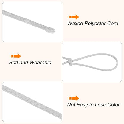 MECCANIXITY Waxed Cord 2.5mm Waxed Polyester Cord 87 Yard Wax String - Image 3