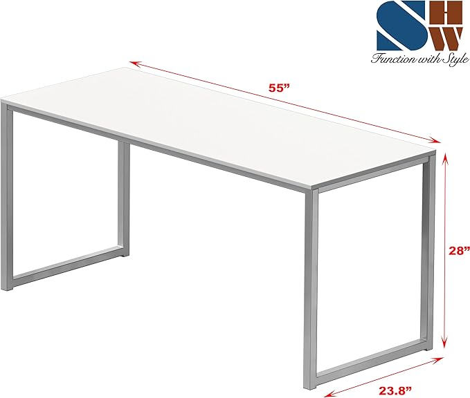 SHW Mission 55-Inch Home Office Computer Desk - Image 3