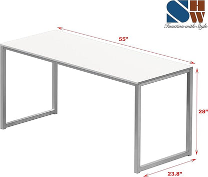 SHW Mission 55-Inch Home Office Computer Desk - Image 3