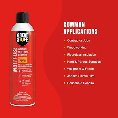 Great Stuff™ Multi-Use Mist Adhesive - 14 oz - Aerosol - Image 4