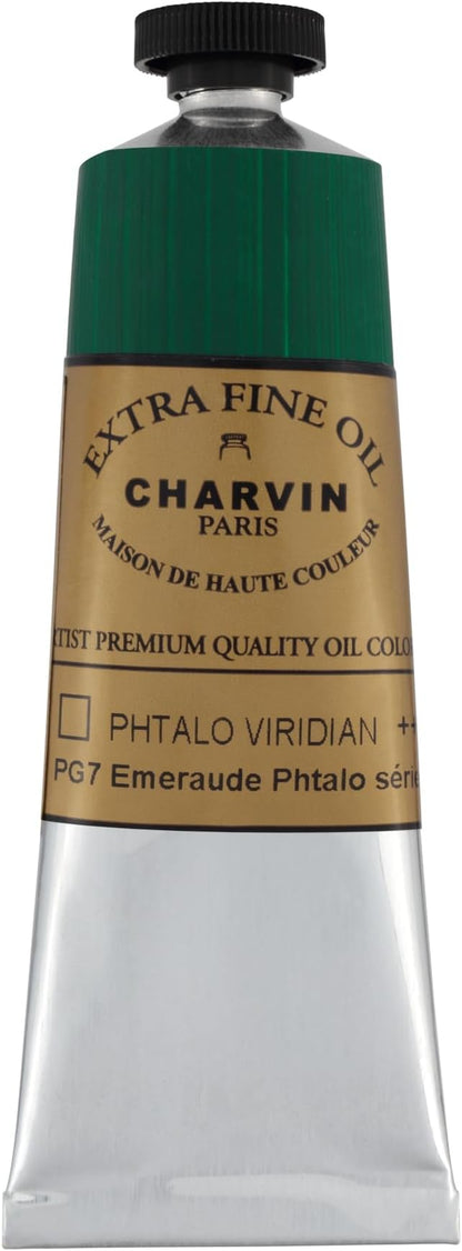 Charvin Extra Fine Oil Paint, Phthalo Viridian 60 mL - Image 2