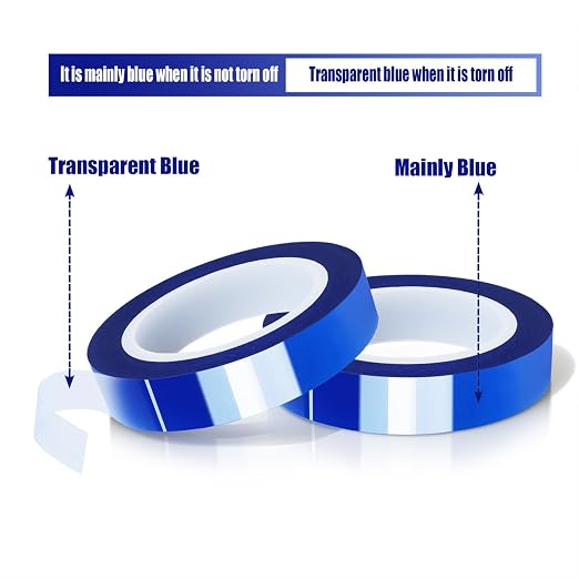 2 Rolls 10mm x16m Blue Heat Tape High Temperature Heat Resistant Tape Heat - Image 5