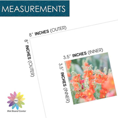 Mat Board Center, 8x8 for 4x4 White Photo Picture Mats - Image 2