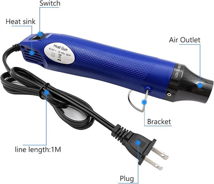 Heat Gun, Mini Hot Air Gun for DIY Crafts Portable Heat Air Gun Tool for - Image 2