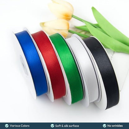 KMER LIFE 5/8" Wide x 50 Yards Royal Blue Satin Ribbon - Image 5