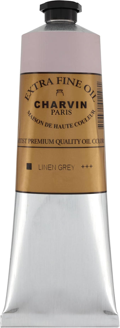 Charvin Extra Fine Oil Paint, Linen Grey 150 ml - Image 2