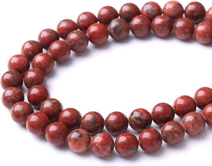 90PCS 4MM Red Seasame Jasper Natural Gemstone Round Stone Beads - Image 3