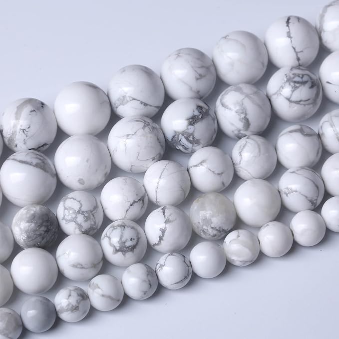 45pcs 8mm AAA Natural Stone Beads White Howlite Turquoises Round Loose Beads - Image 3