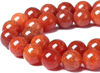10mm 36pcs Natural Red Dragon Vein Agate Stone Beads - Image 4