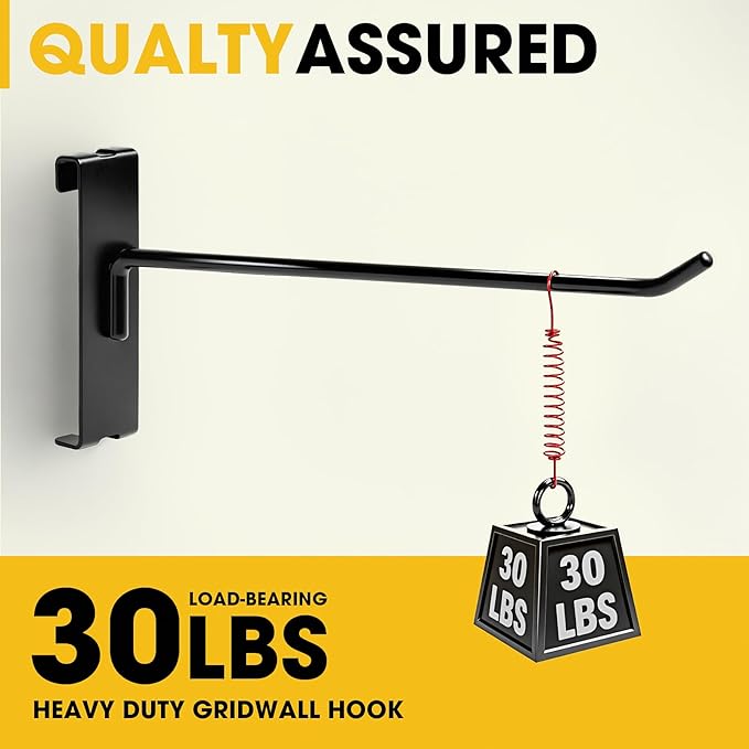 Gridwall Hooks 8 Inch, 60 Pack Heavy Duty Display Hooks - Image 5