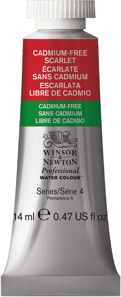 Winsor & Newton Professional Watercolor, 14ml Tube, Cadmium-Free Scarlet by WinsorNewton
