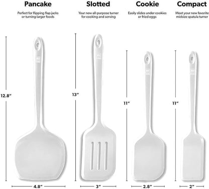 New DI ORO Seamless Series Moda 4-Piece Silicone Turner Spatula Set - Image 5