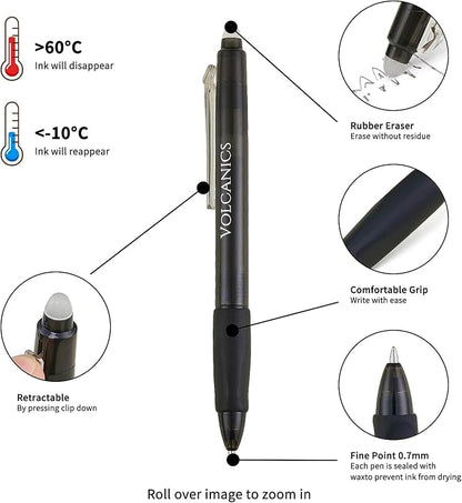 Volcanics Retractable Clicker Erasable Gel Pens - Image 2
