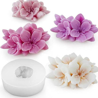 3D Cherry Blossom Candle Mold Scented Candles Flower Silicone Molds by Unknown