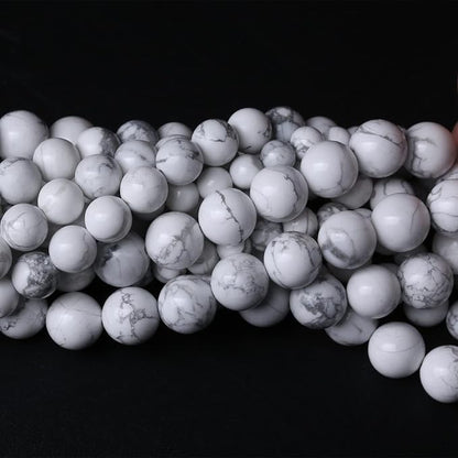 45pcs 8mm AAA Natural Stone Beads White Howlite Turquoises Round Loose Beads - Image 2