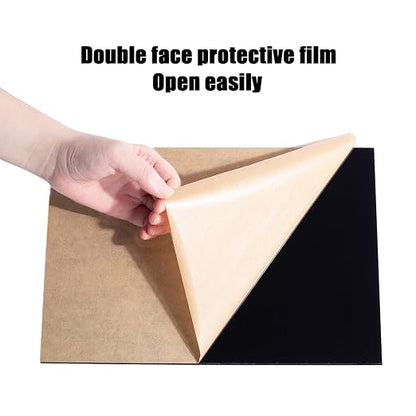16×12In Black Acrylic Sheet for Laser Cutting 3mm Thick Hard Laser Acrylic - Image 4