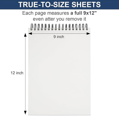 9" x 12" Sketch Book Set, Drawing Paper Pad, Double-Sided Hardcover Sketchbook - Image 5