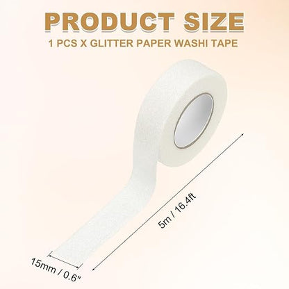 PATIKIL 1 Roll Glitter Paper Washi Tape, Washi Decorative Tape - Image 2